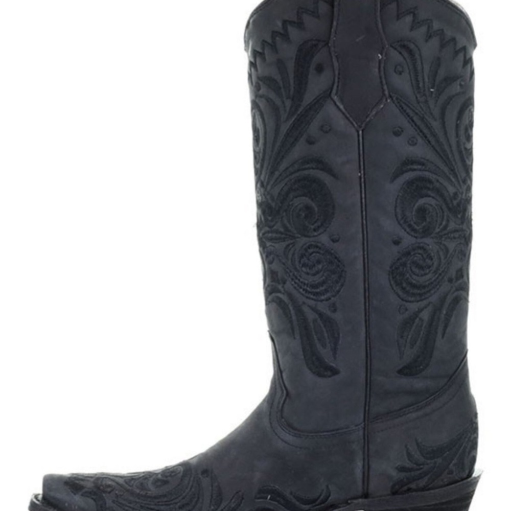Circle G Black Embroidered Cowboy Boots-women’s sz 6.5